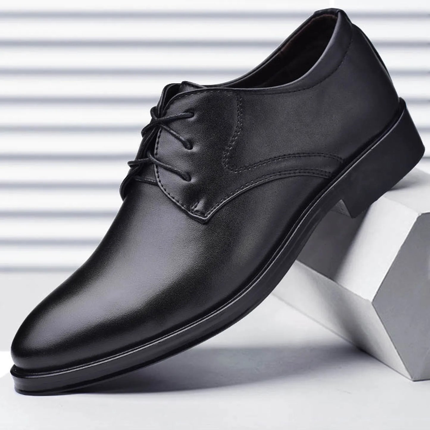 Men Dress Shoes Wedding Oxford Shoes Classic/Business Formal Pointed Toe Leather Shoes