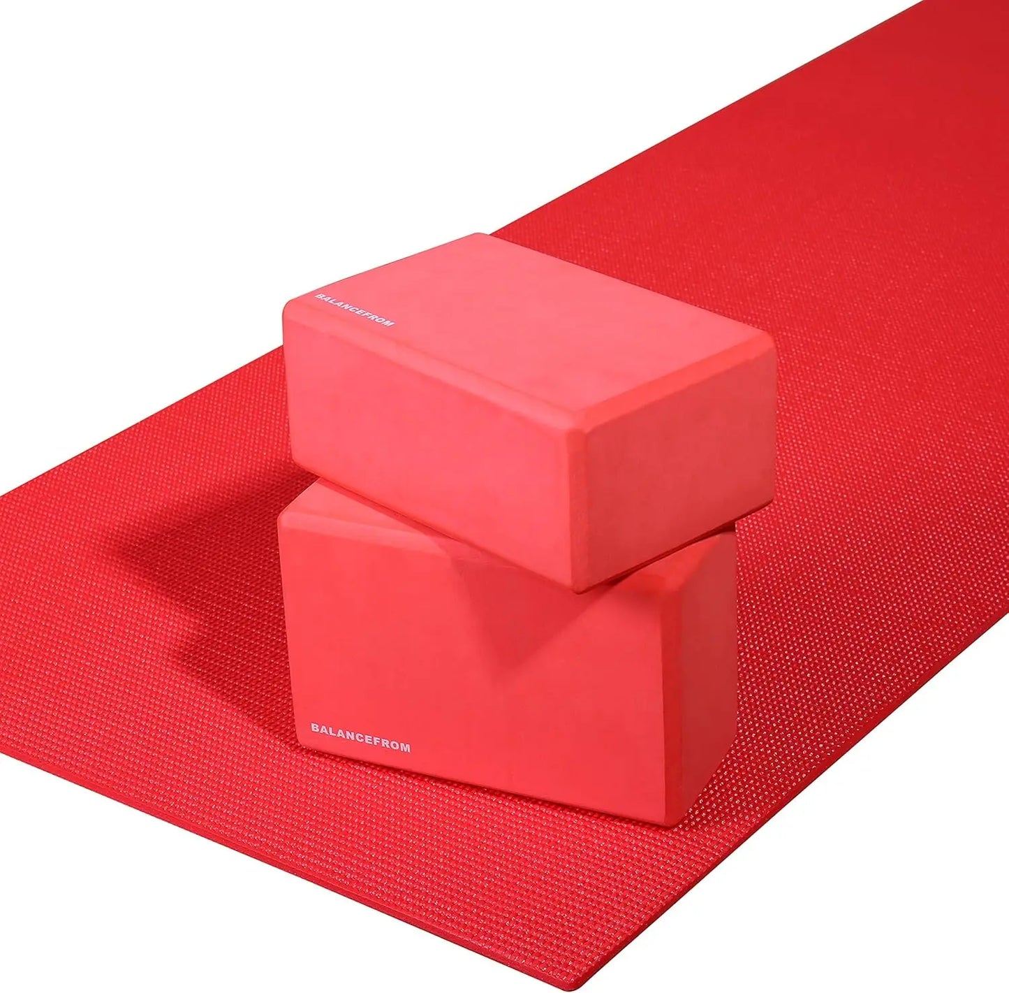Set of 2 High Density Yoga Blocks 9x6x4 Inch/Non-Slip Moisture-Proof Multiple Colors