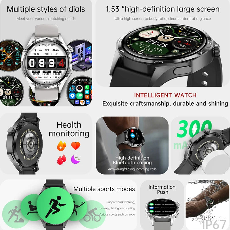 New Watch GT5 PRO NFC Smart Watch GPS Motion Trajectory HD Screen/Bluetooth Call Smartwatch Outdoor Sports Watches For Men