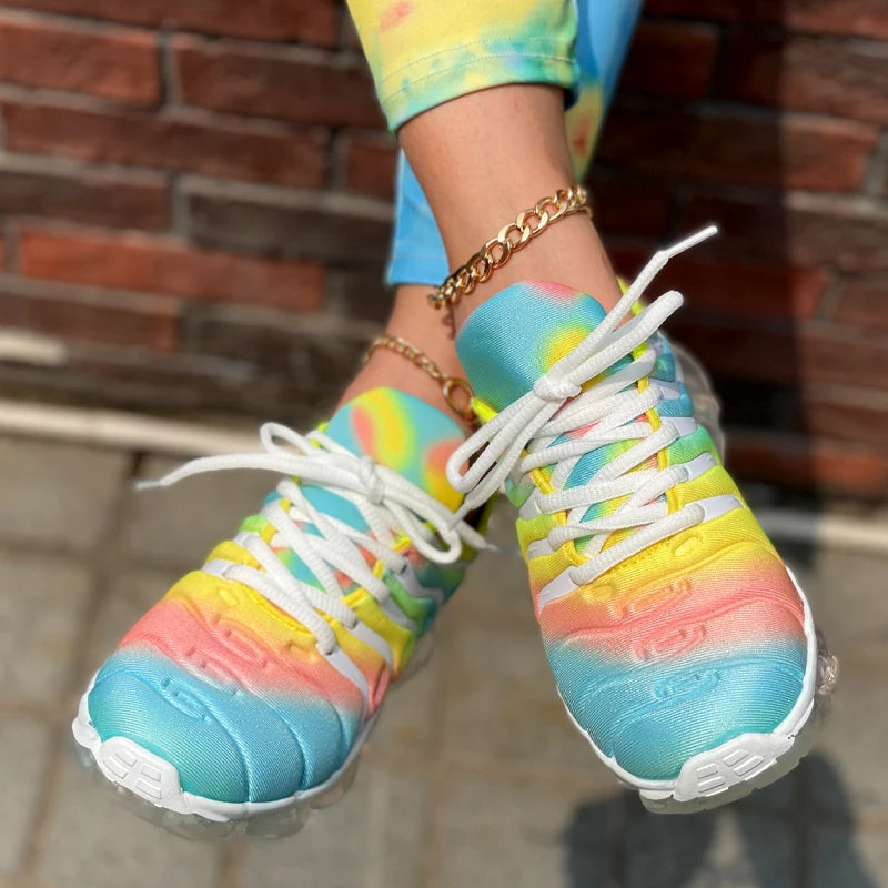 New Candy Color Men Transparent Bottom Sneakers/Running Shoes Women Hiking Shoes Couple Autumn Rainbow Sports Shoes