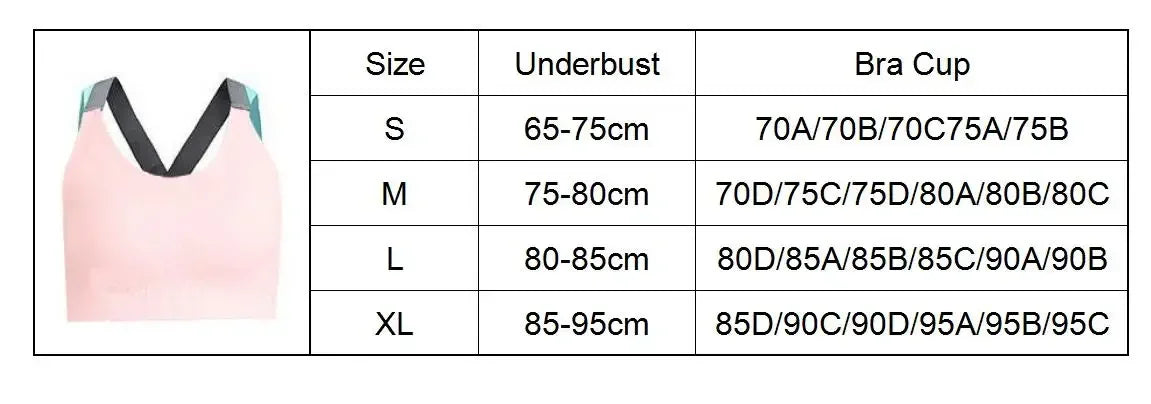 Sports Bra for Women Gym Seamless High Impact Sports Bra Yoga/Fitness Top Female Underwear Push-up bra Sportswear bralette