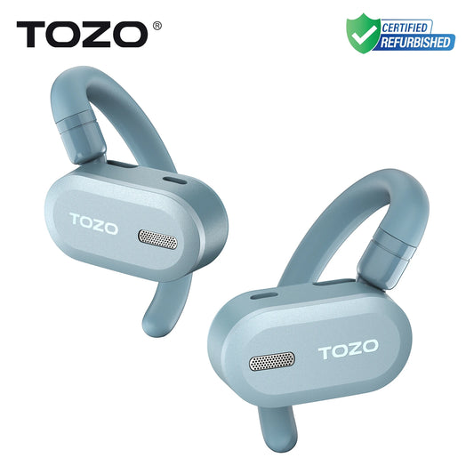 Refurbished TOZO Open Ear Hooks Headphones OWS Wireless Bluetooth/5.3 Earphones Earbuds Adjustable Music Sport HiFi Stereo Sound