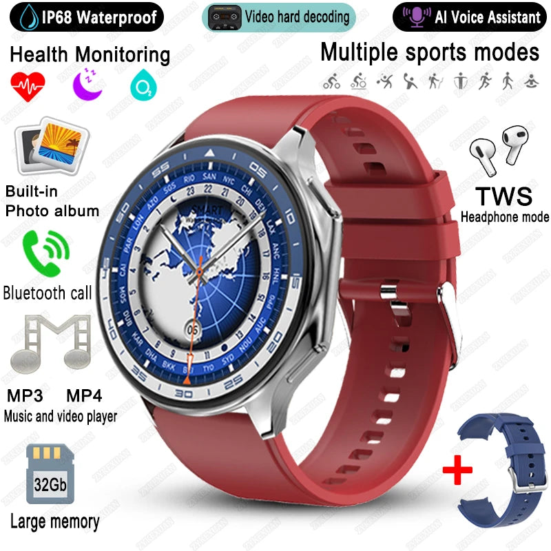 2025 New For OPPO Watch X High-End Business Watch/32G Memory Video Playback Smart Watch Sports Fitness Waterproof