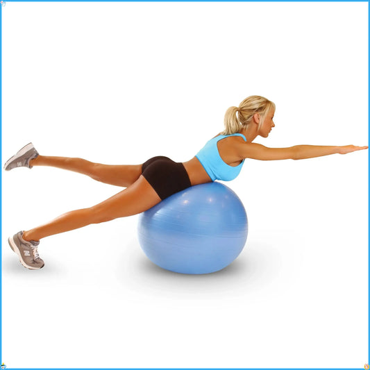 Explosion-Proof Stability Ball 65cm Blue Fitness Yoga Ball/for Home Gym Pilates & Core Training