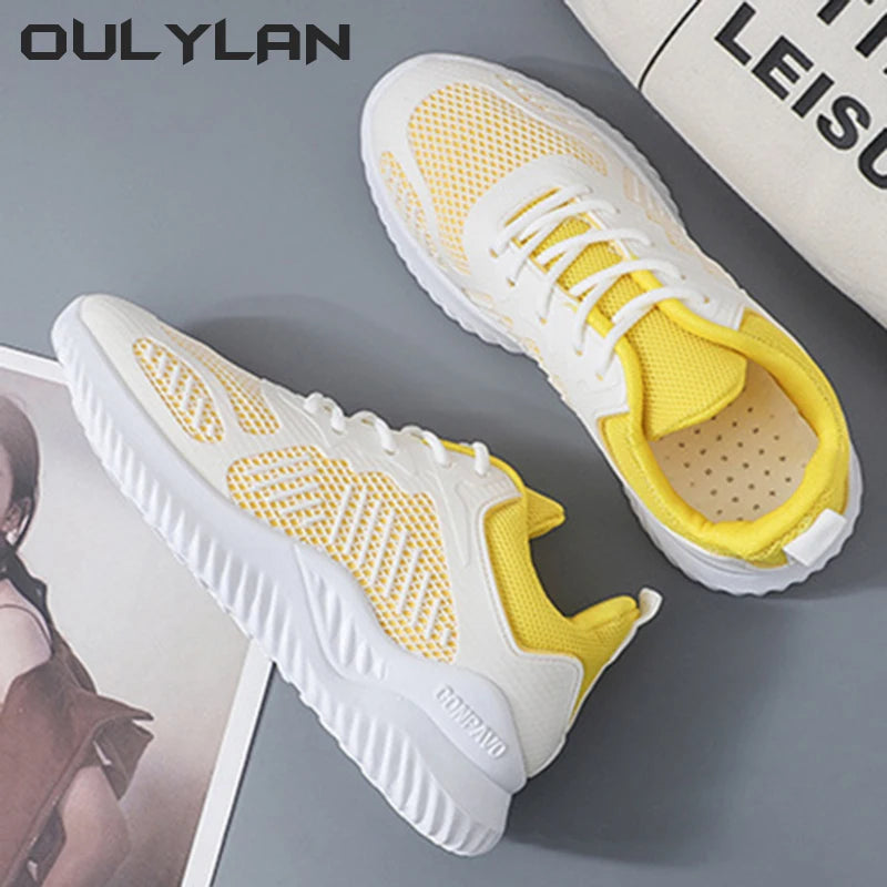 Women Shoes White Alpha Coconut Running Shoes Spring/Summer Sports Casual Mesh Sneaker Breathable Women's Shoes