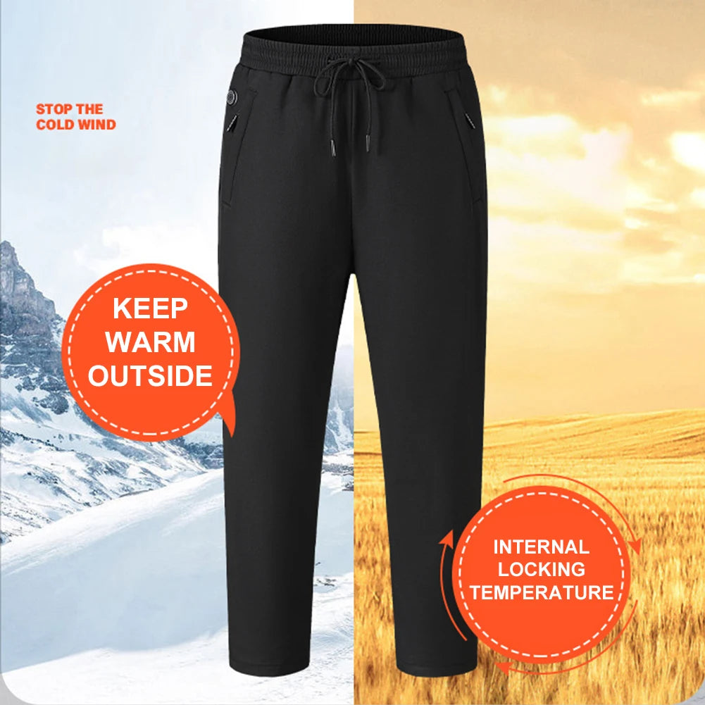 Winter Heated Pants 12 Heating Zone Women Men Heating Pants/Electric Thermal Pants Outdoor Hiking Skiing Hunting Fishing M-5XL