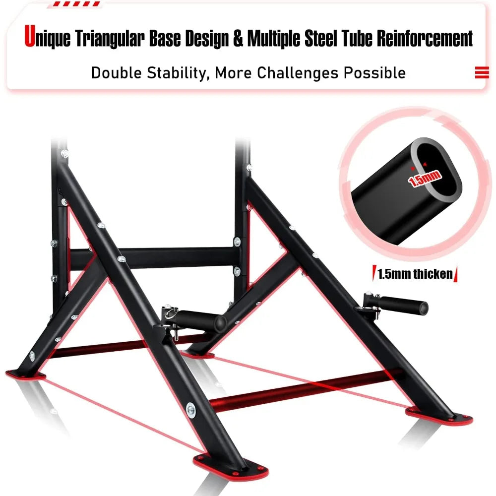 Power Tower Pull Up Dip Station Multi-Function/Home Gym Strength Training Fitness Equipment