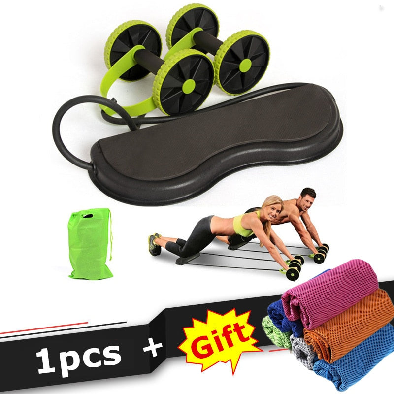 AB Wheels Roller Stretch Elastic/Abdominal Resistance Pull Rope Tool AB Roller