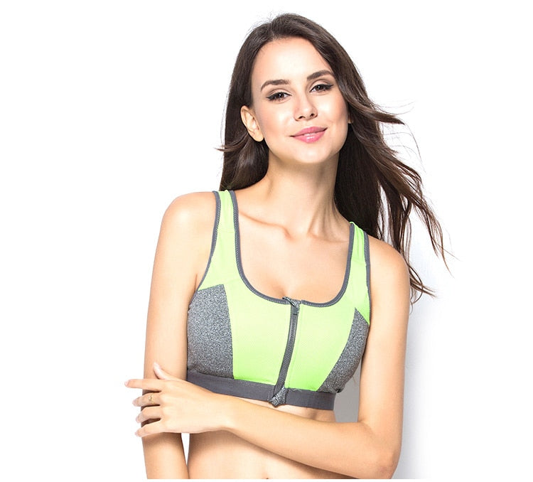 Hot Sexy Yoga Bra Women/Push Up Sports Bra Vest Zipper