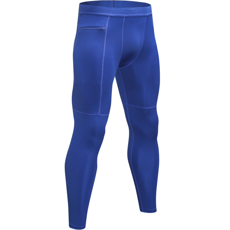 men  Pocket Gym Leggings Sport Pants/Workout Fitness Compression Pants Men