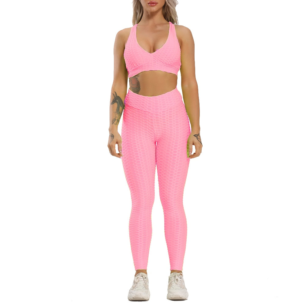 Hot Sale Yoga Sets Women Workout Clothes/Dry Fit Sportswear Gym Sets 2 pieces