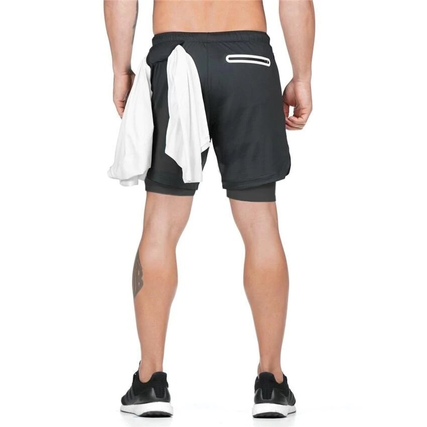 Male Brand Shorts/Mens Sport Shorts For Running  Sweatpants 2 In 1