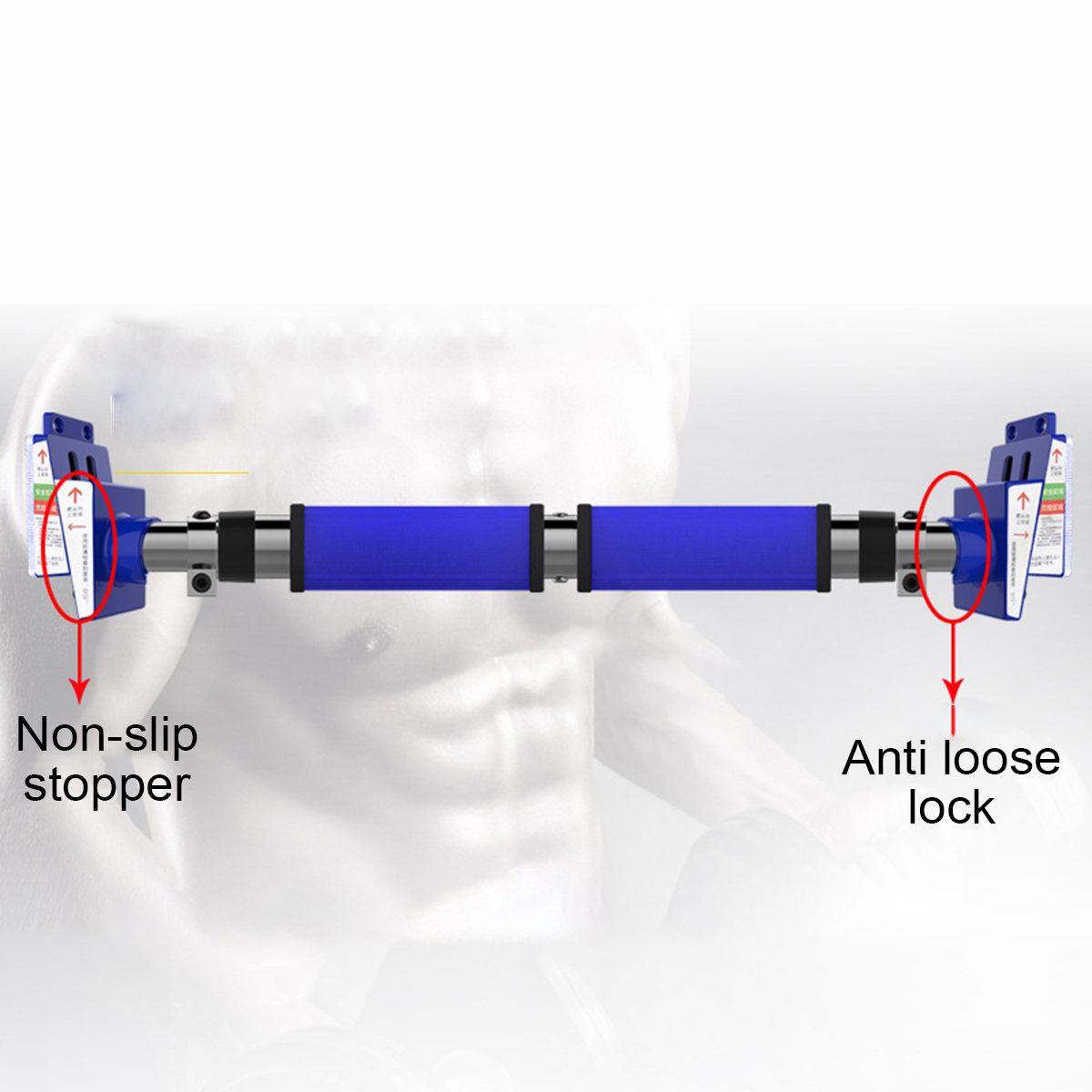 2in1 Door Horizontal Bars Adjustable Steel/Home Gym Workout Chin-Up Pull Up