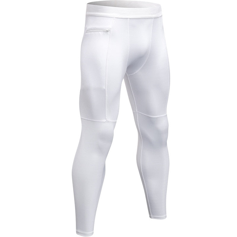 men  Pocket Gym Leggings Sport Pants/Workout Fitness Compression Pants Men