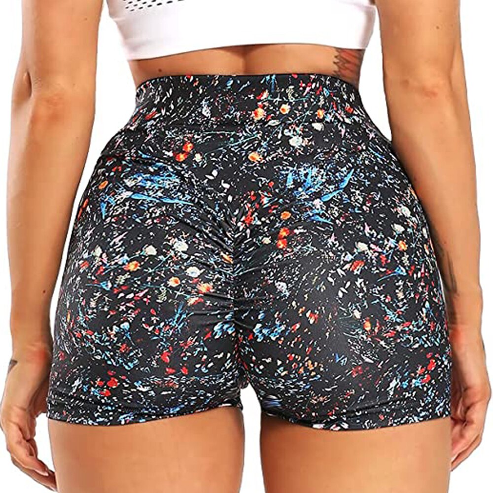Camouflage Leopard Pattern Printed/Scrunch Booty Shorts