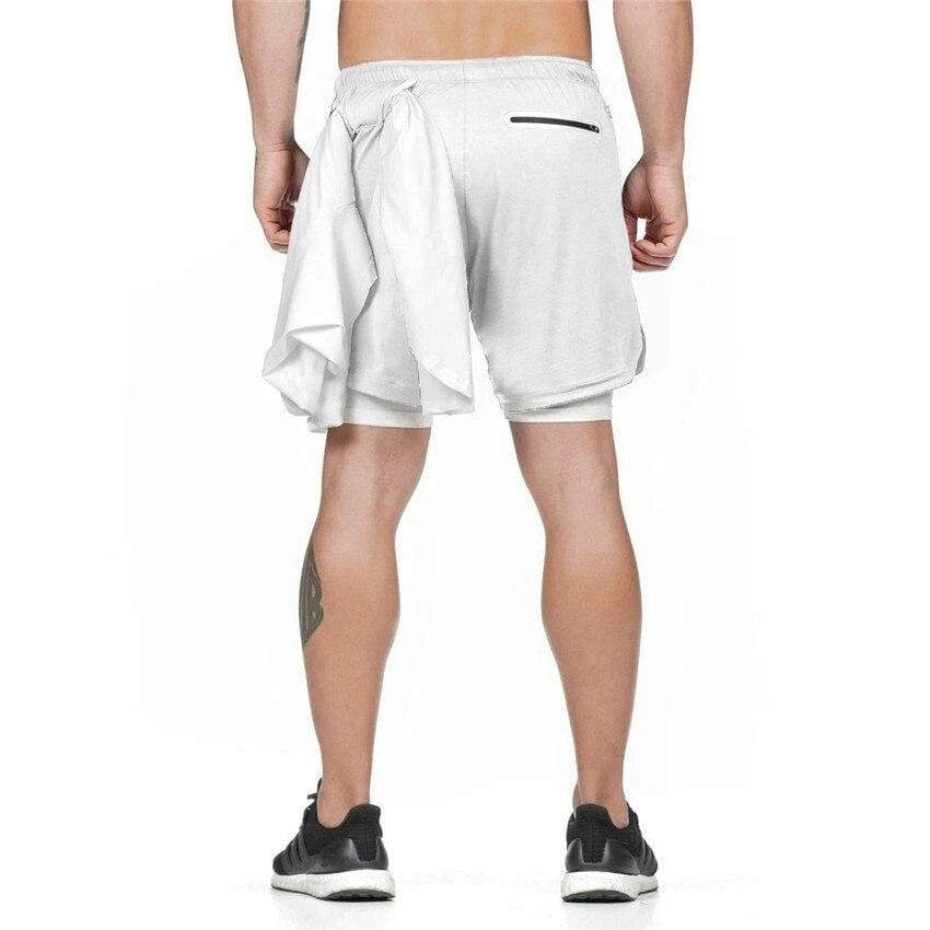 Male Brand Shorts/Mens Sport Shorts For Running  Sweatpants 2 In 1