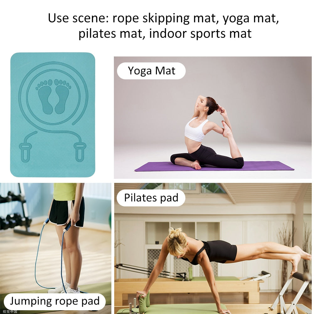 PE Yoga Meditation Pad Anti-Slip/Pilates Gymnastics Mat Core Training Portable