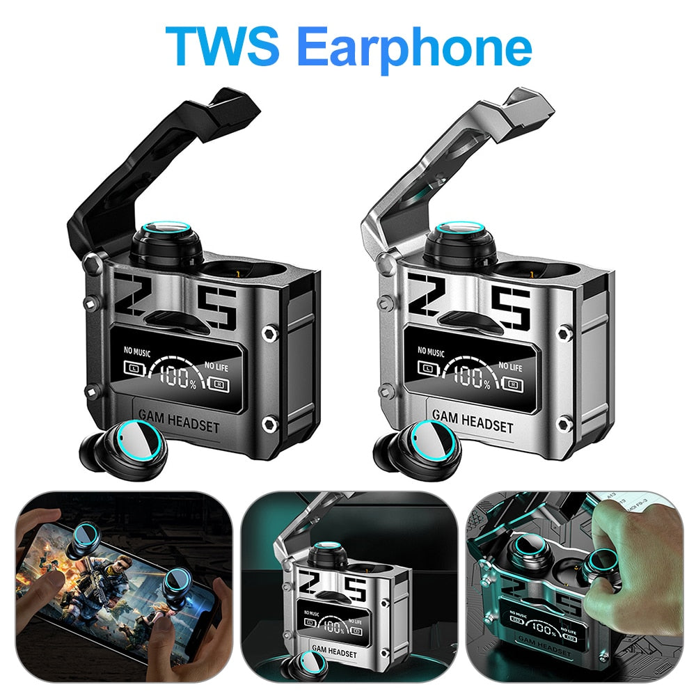 M25 TWS Wireless Bluetooth-compatible/5.2 Headset Touch Digital Display Earphones