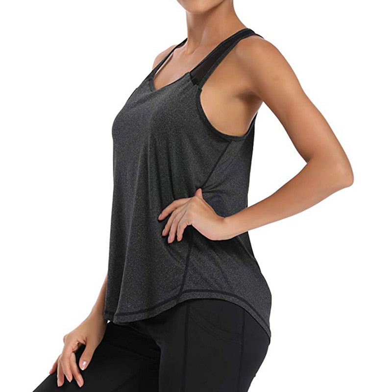 HOT Women Sport Tank Tops For Gym Vest Top/Fitness Sleeveless T Shirt Sports Wear