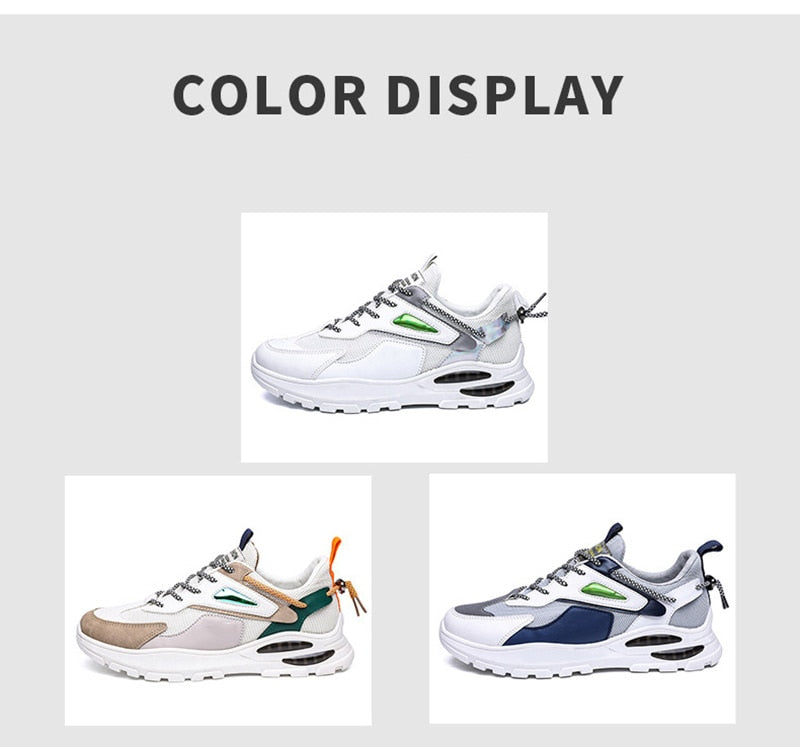 Fashion Sneakers Men White Shoes/Platform Trend Casual  Shoes