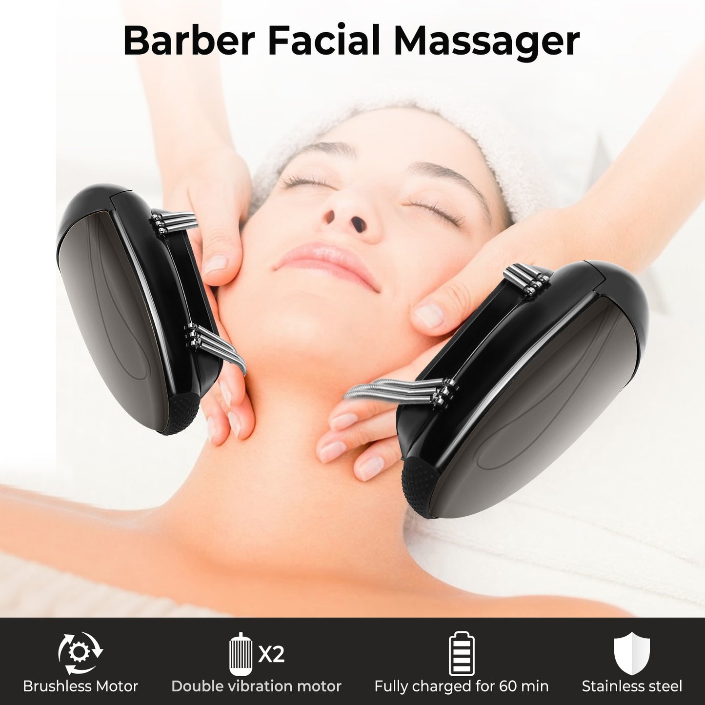 Vibefx Professional Cordless Barberology Massager/Metal Handheld Electric Vibrator Massager