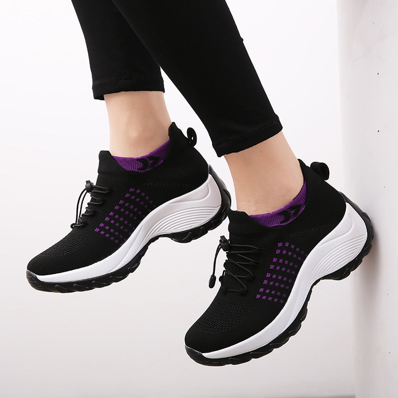Women's Walking Shoes Fashion Sock Sneakers/Breathe Comfortable Casual Shoes