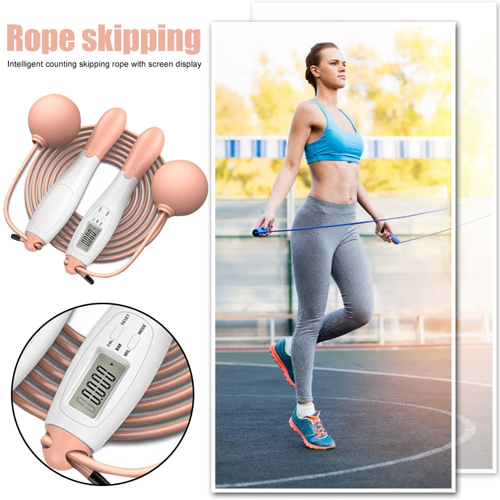 Counting Jump Rope ball Steel PVC Skipping Rope/Exercise Adjustable Cordless jump rope